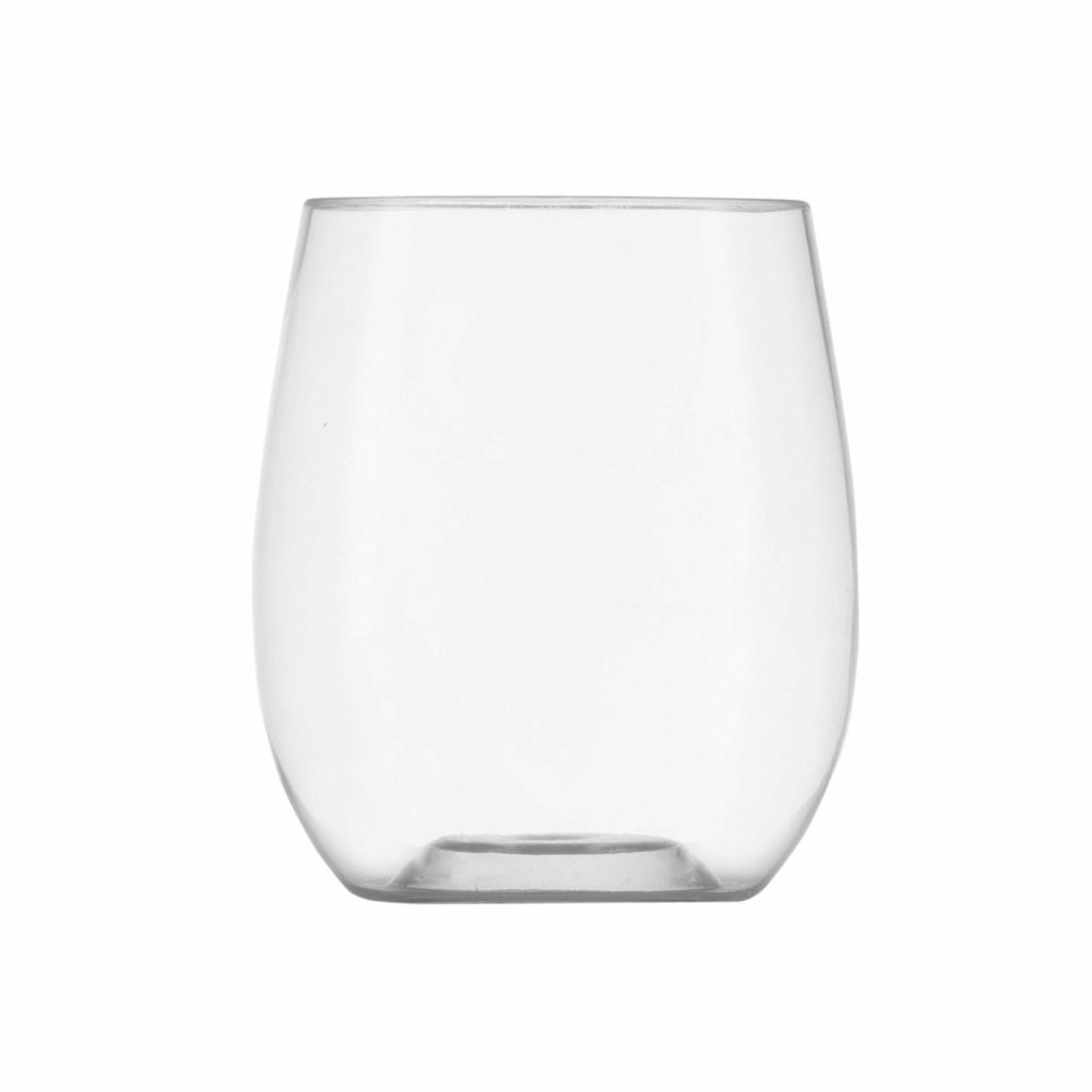 Drinkware | 12 Oz Stemless Goblets Clear Plastic Wine Glasses 6 Pack Dinnerware Drinkware