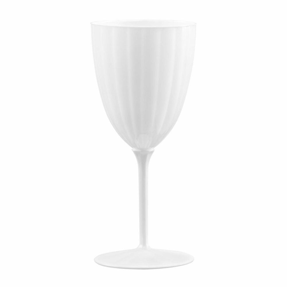 Drinkware | 7 Oz 1-Piece White Plastic Disposable Wine Goblet – 8 Pack Dinnerware Drinkware