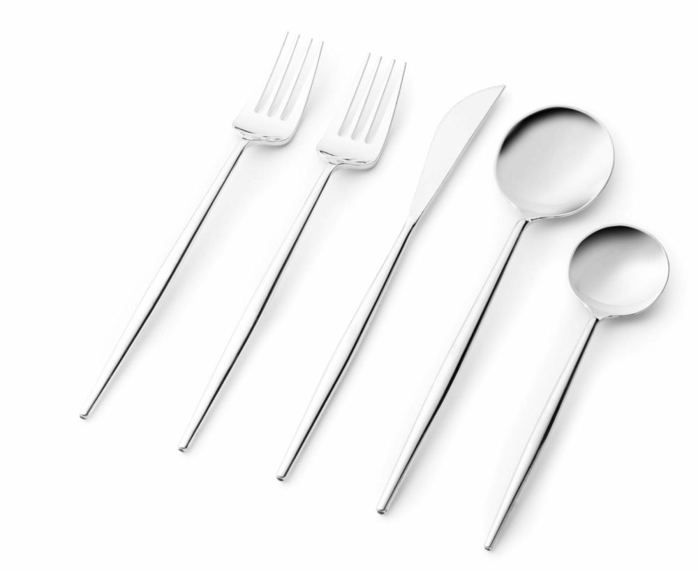 Flatware | Noble Collection Shiny Silver Flatware Set 40 Count-Setting For 8 Dinnerware Flatware