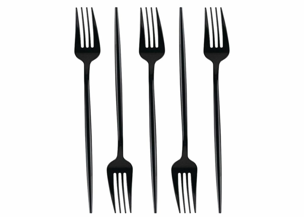 Flatware | Novelty Collection Black Flatware 32 Count Dinnerware Flatware