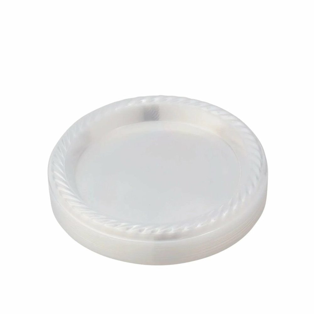 Household Products | 7 Inch Clear Round Plastic Salad Plate 40 Pack – Classico Dinnerware Household Products