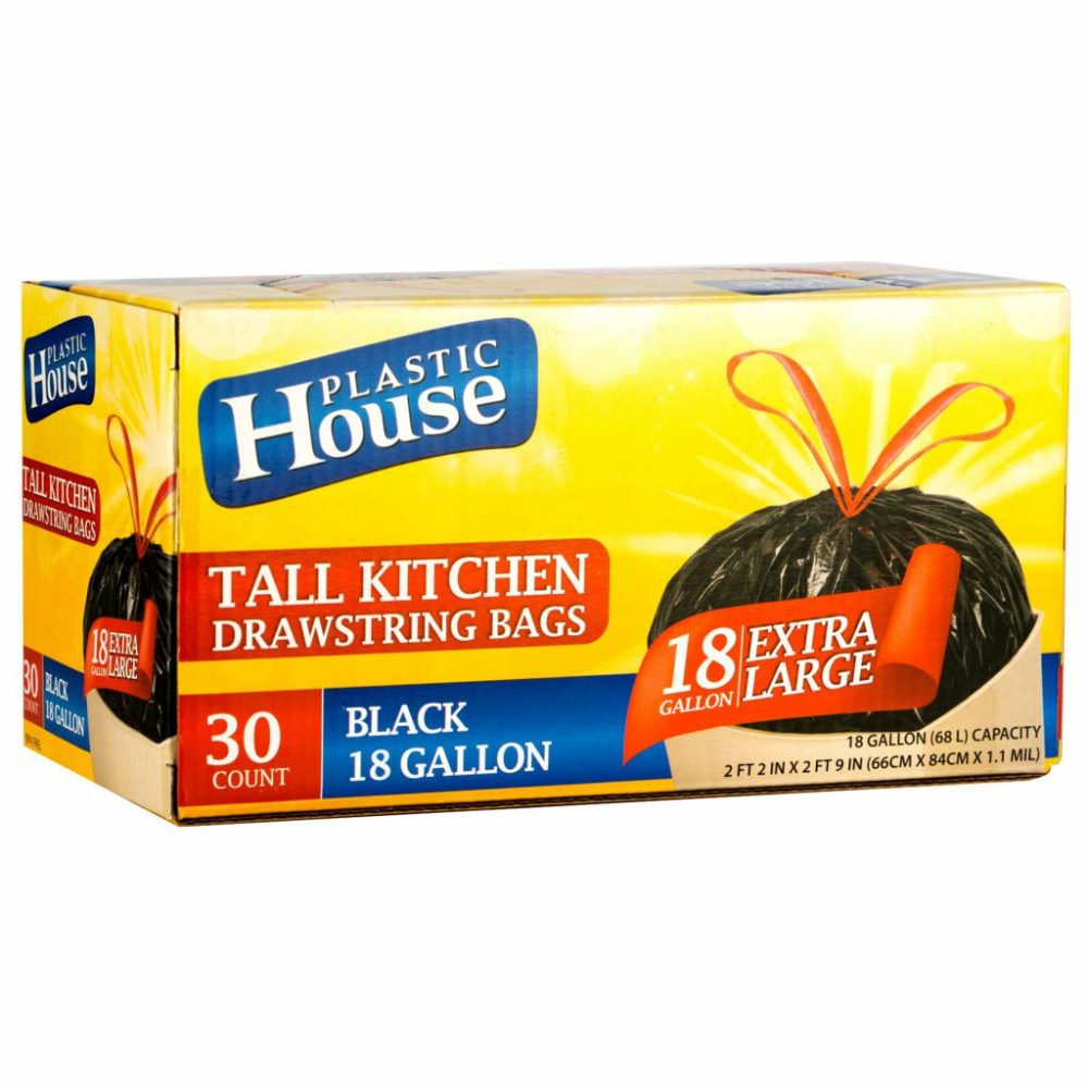 Household Products | Garbage Bags 18 Gal Black 8/30Ct Dinnerware Household Products