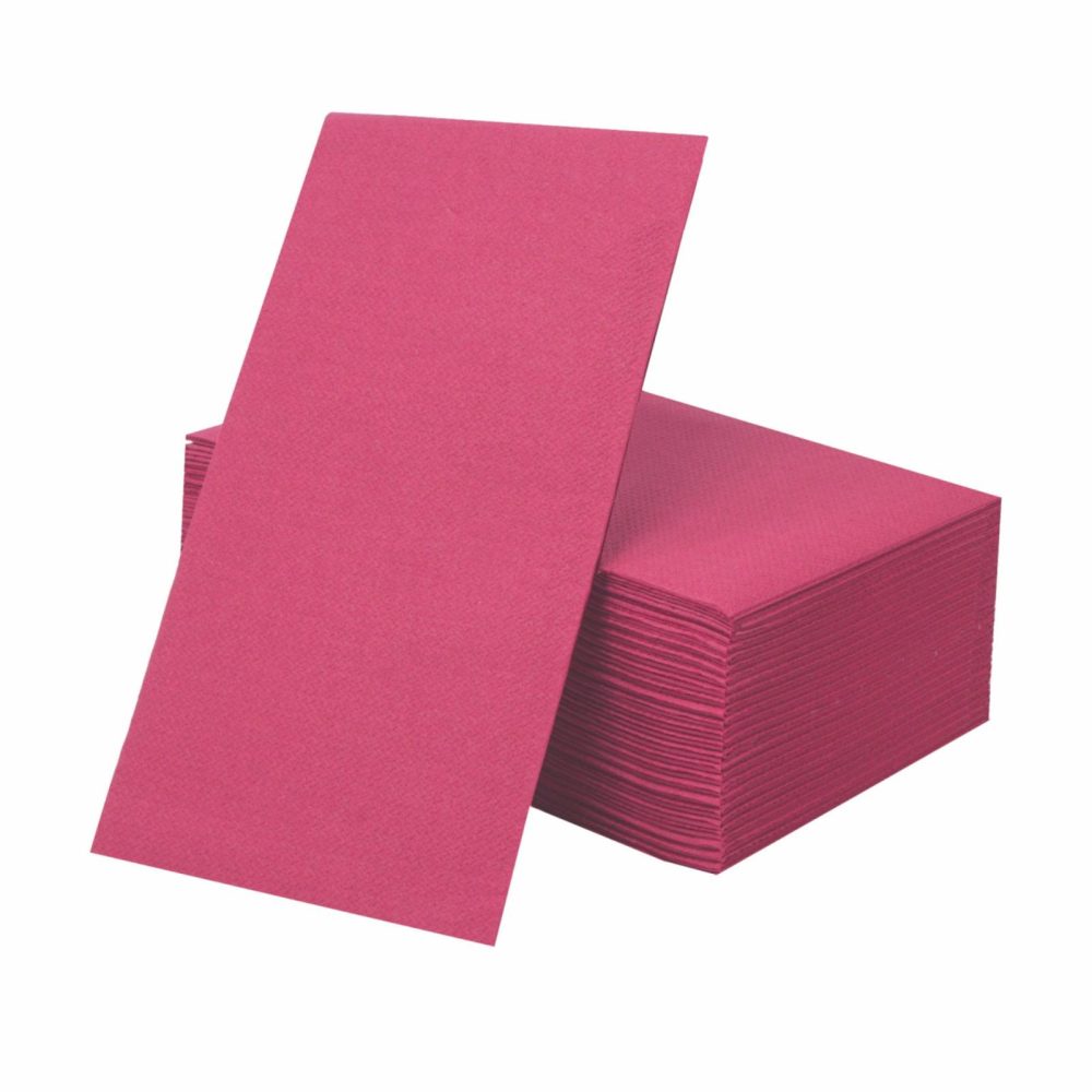 Napkins | Linen Like Disposable Paper Buffet Napkins 50 Pack – Fuchsia Dinnerware Napkins