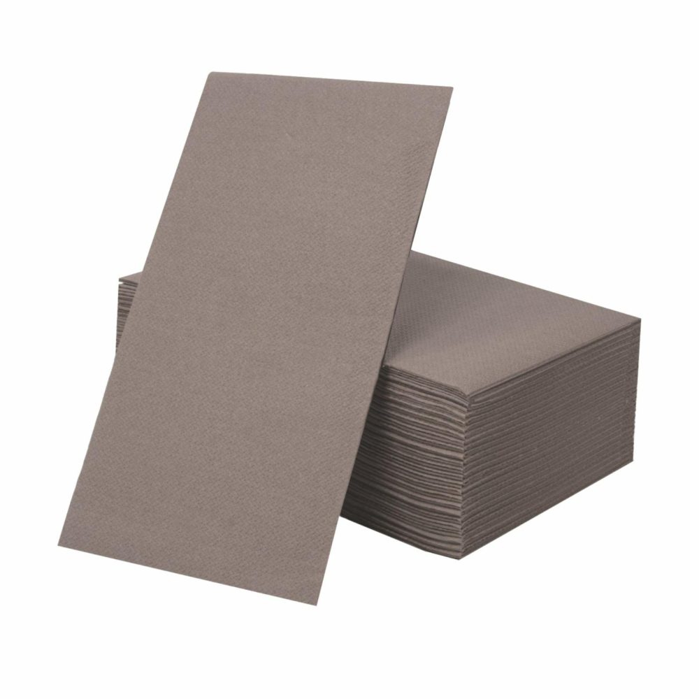 Napkins | Linen Like Disposable Paper Buffet Napkins 50 Pack – Gray Dinnerware Napkins