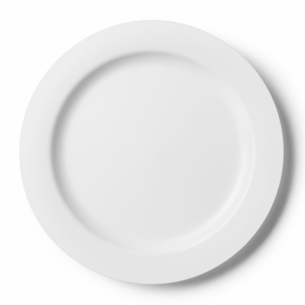 Plates | White Round Plastic Plates 30 Pack – Superior Dinnerware Plates