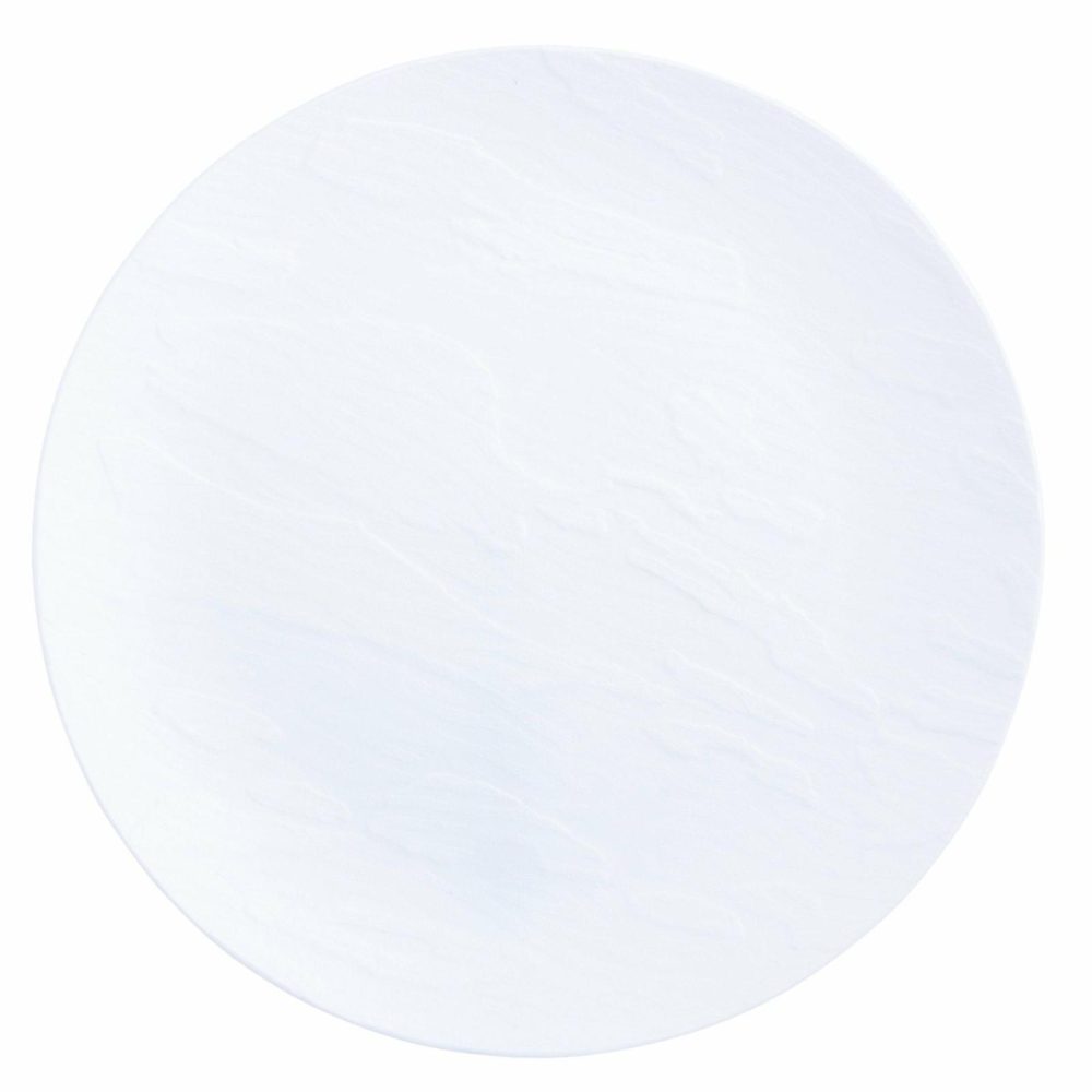 Plates | White Round Plastic Plates – Mahogany Dinnerware Plates