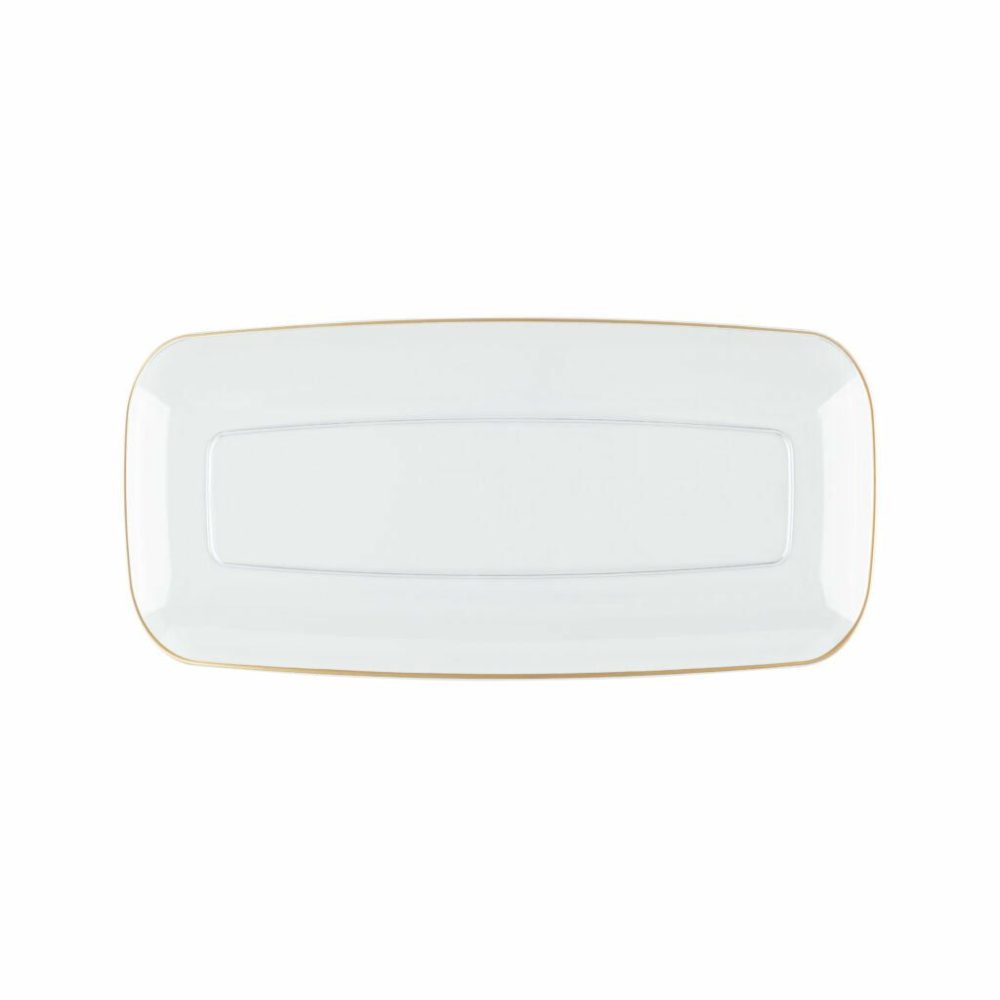 Serverware | 10.6 Inch Organic Clear And Gold Rectangle Serving Dish – 2 Pack Dinnerware Serverware