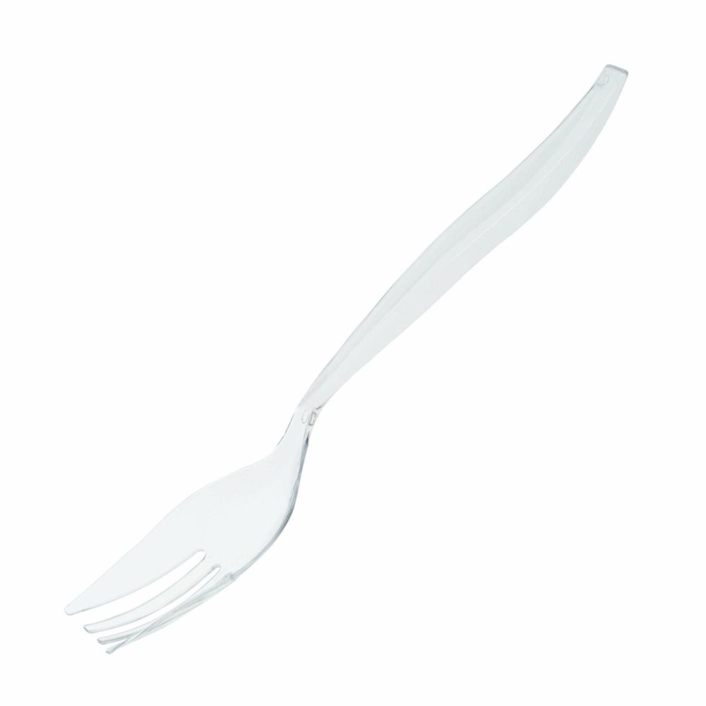 Serverware | 12 Inch Clear Plastic Serving Fork 1 Pack Dinnerware Serverware