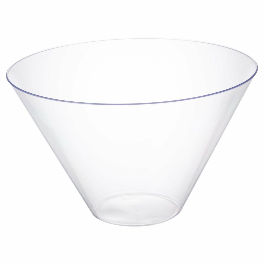 Serverware | Clear Plastic Cone Shaped Salad Bowl – 5 Pack Dinnerware Serverware