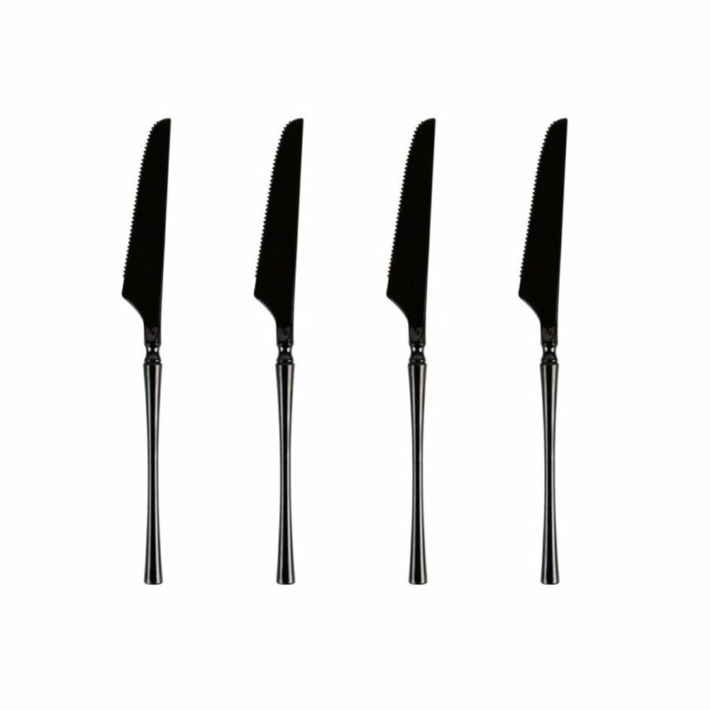 Flatware | Infinity Collection Black Flatware 32 Count Dinnerware Flatware