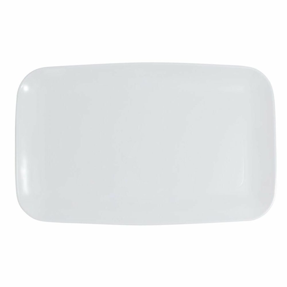 Serverware | 18″ X 11″ Organic White Rectangle Serving Dish – 2 Pack Dinnerware Serverware