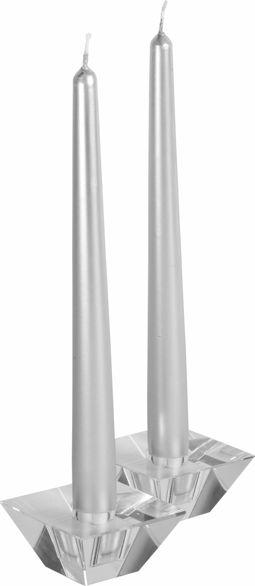 Candles | 12 Inch Metallic Silver Taper Candles Candles Candles