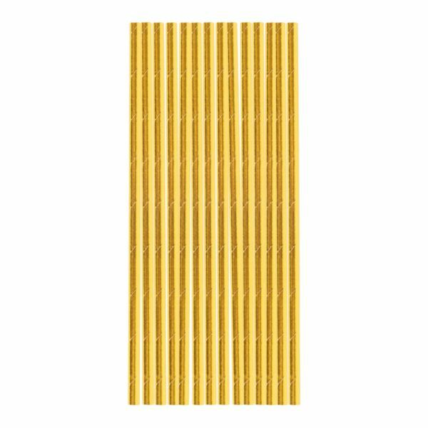 Drinkware | Gold Paper Straws 24 Pack Dinnerware Drinkware