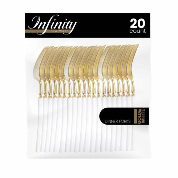 Flatware | Infinity Collection Gold/White Flatware 20 Count Dinnerware Flatware