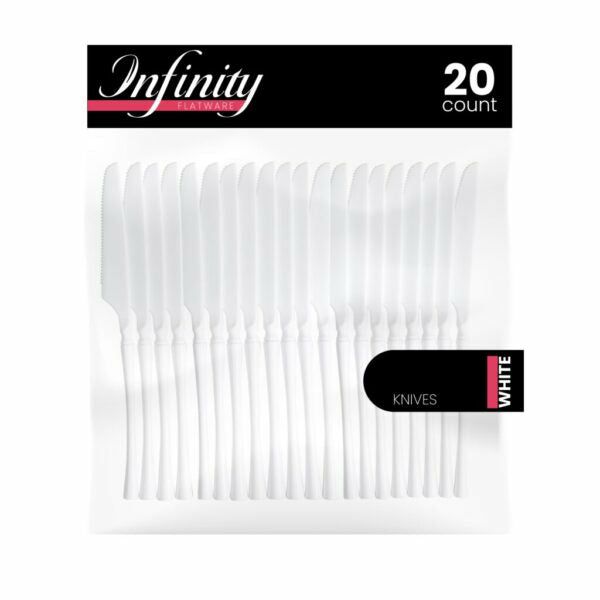 Flatware | Infinity Collection White Flatware 20 Count Dinnerware Flatware