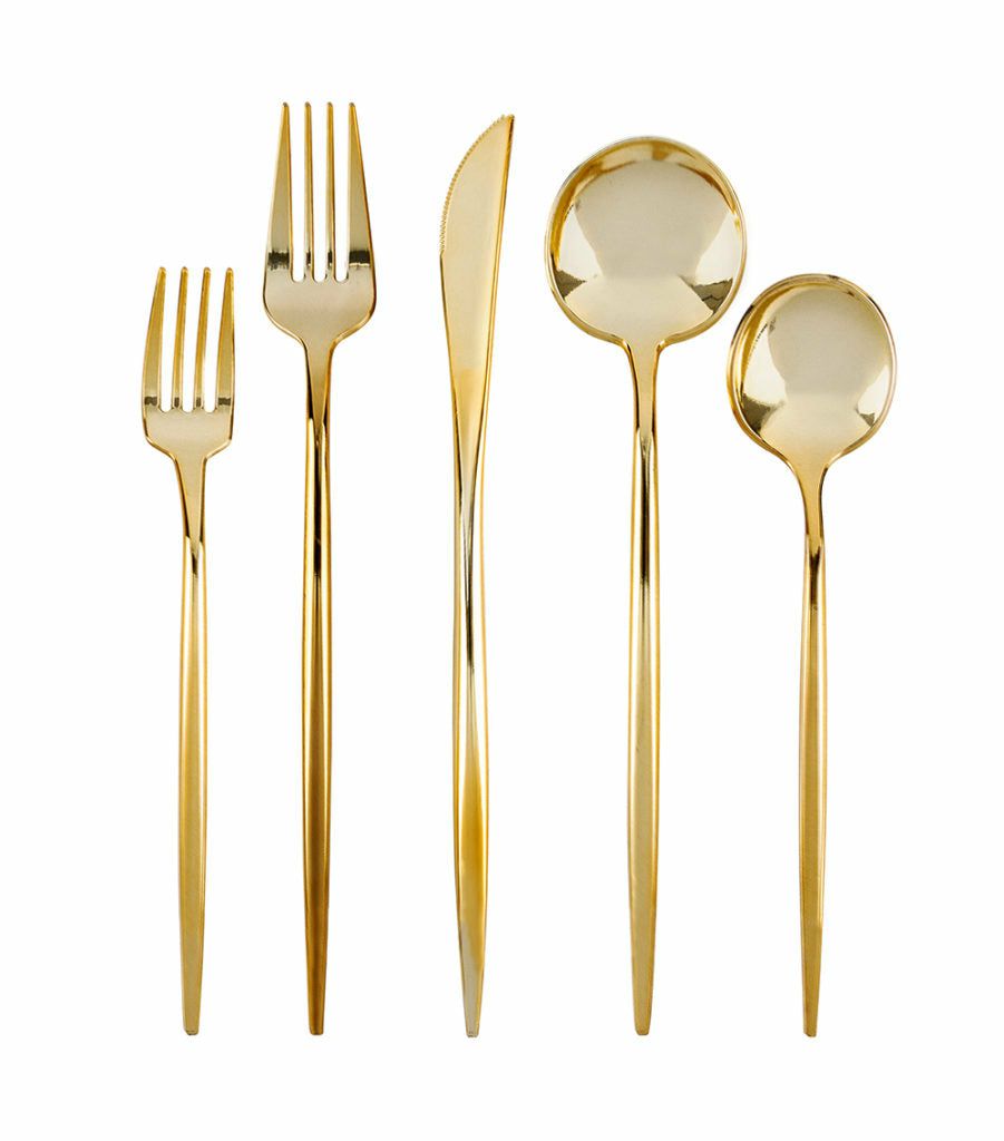 Flatware | Novelty Collection Gold Flatware Set 40 Count-Setting For 8 Dinnerware Flatware