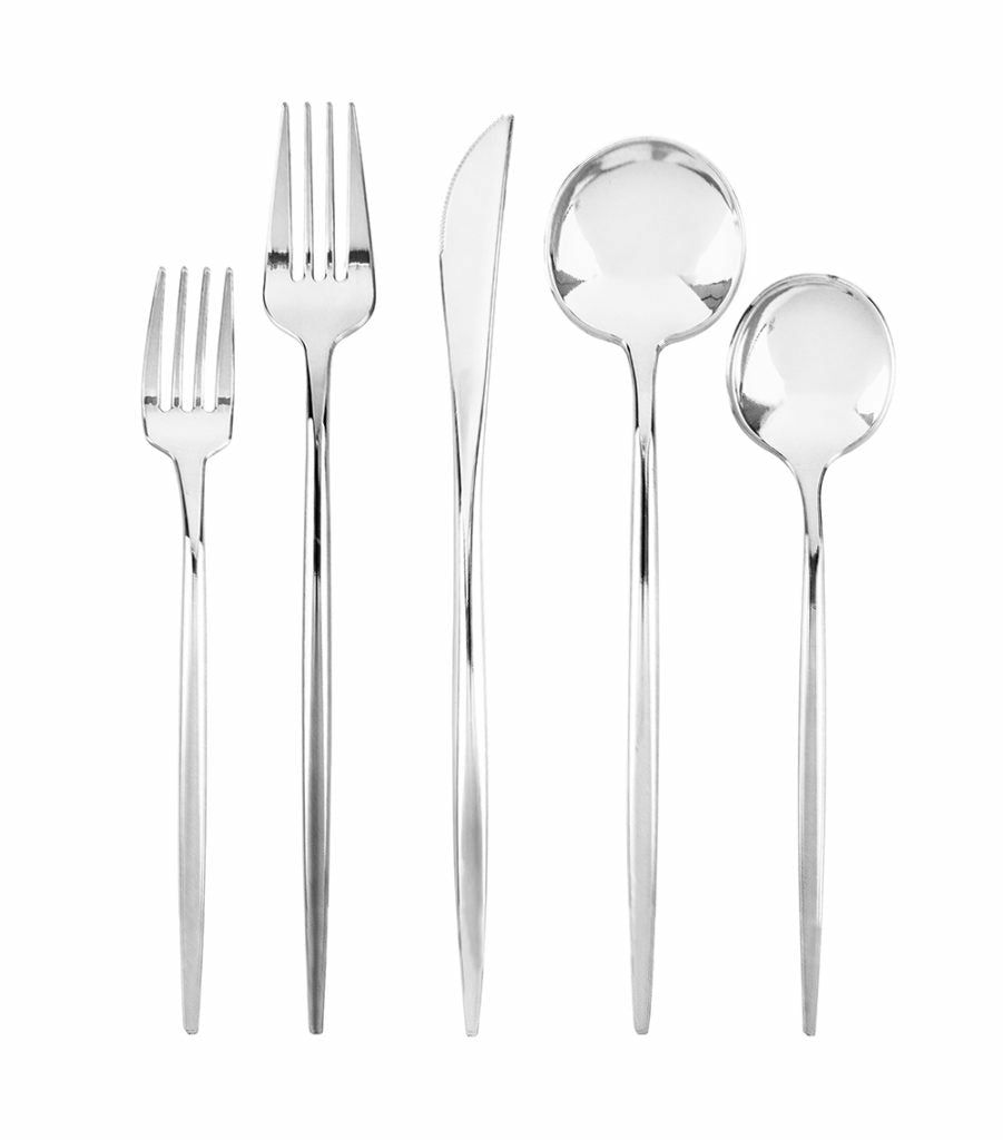 Flatware | Novelty Collection Silver Flatware Set 40 Count-Setting For 8 Dinnerware Flatware