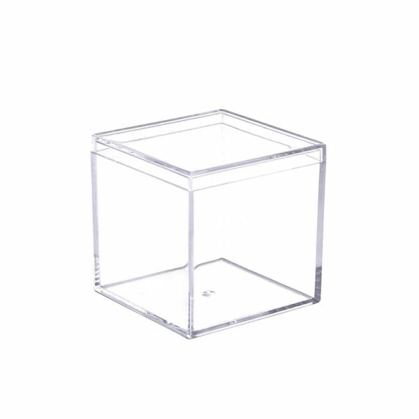 Miniware | 2 Inch Clear Square Boxes With Lid – 6 Count Dinnerware Miniware