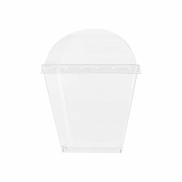 Miniware | 7 Oz. Clear Square Cups With Lids – 10 Count Dinnerware Miniware