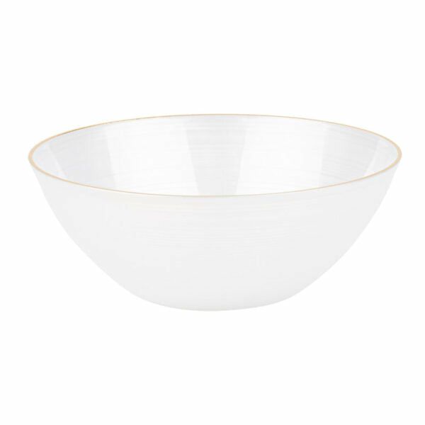 Plates | 12 Oz. Pearl And Gold Round Soup Bowls (10 Count) – Crystal Design Dinnerware Plates