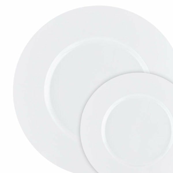 Plates | White Round Plastic Plates 10 Pack – Expanse Dinnerware Plates