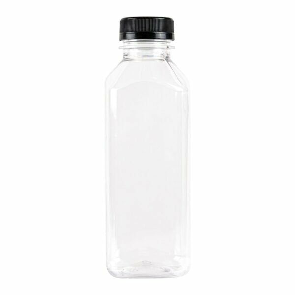 Serverware | 12 Oz Clear Plastic Bottles With Covers – 7 Pack Dinnerware Serverware