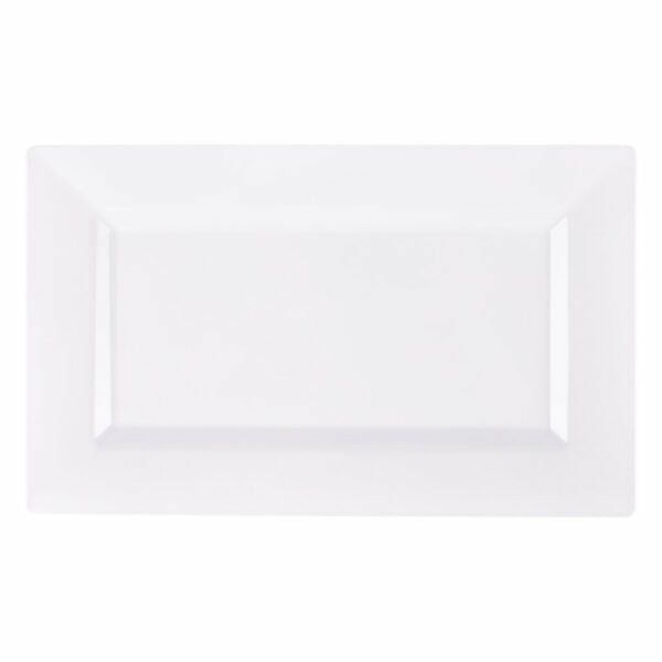 Serverware | 14″ X 8.5″ White Rectangular Serving Tray – 2 Count Dinnerware Serverware