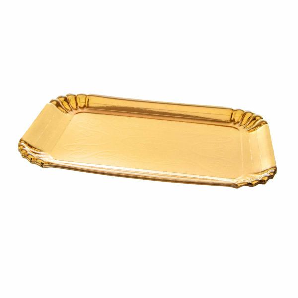 Serverware | 9″X13″ Gold Foiled Paper Tray – 2 Count Dinnerware Serverware