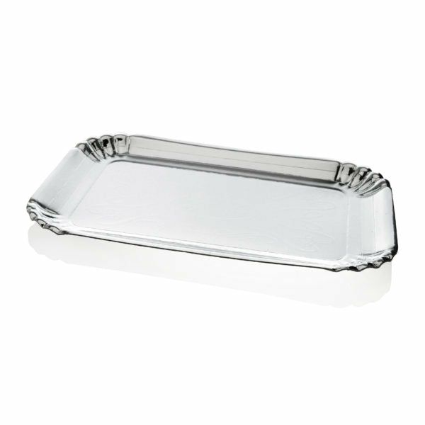 Serverware | 9″X13″ Silver Foiled Paper Tray – 2 Count Dinnerware Serverware