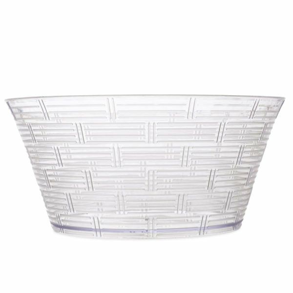 Serverware | Clear Basket Weave Salad Bowl – 2 Count Dinnerware Serverware