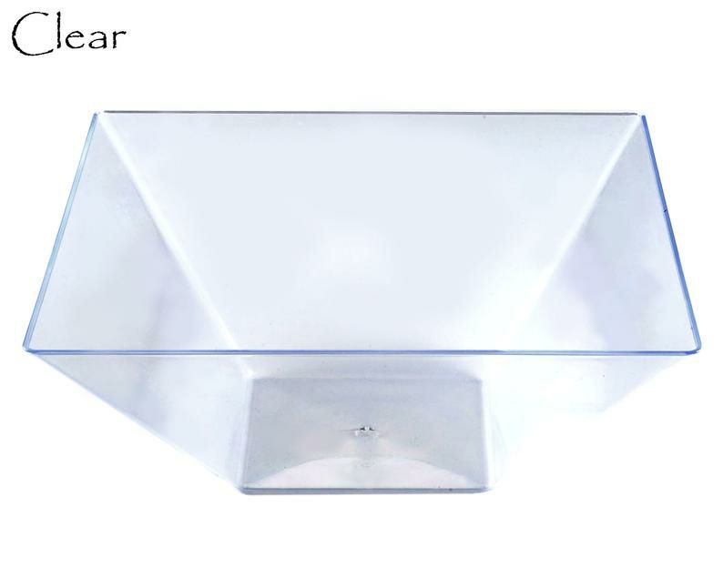 Serverware | Clear Plastic Square Serving Bowl – 3 Pack Dinnerware Serverware