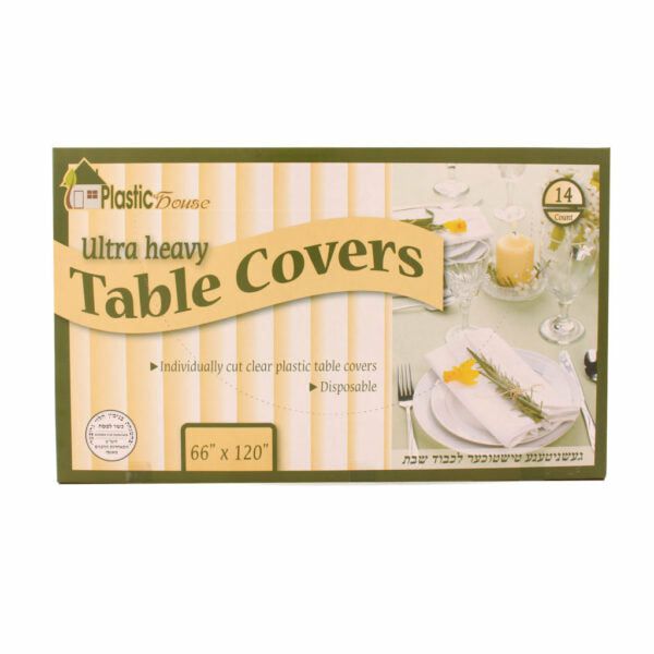 Table Covers | Clear Ultra Heavy Duty Tablecloths 66×120 – 14Ct Dinnerware Table Covers