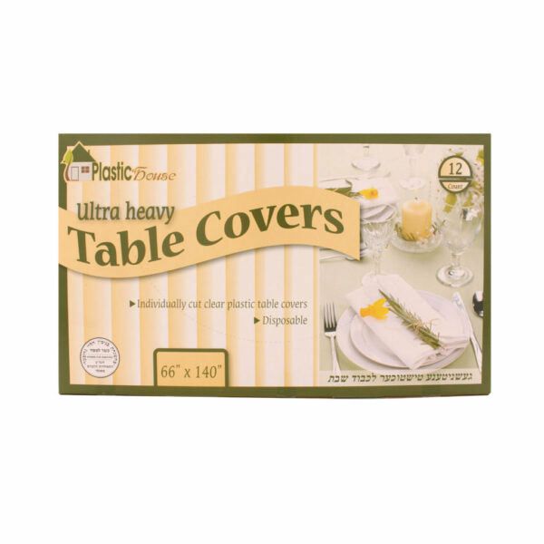 Table Covers | Clear Ultra Heavy Duty Tablecloths 66×140 – 12Ct Dinnerware Table Covers