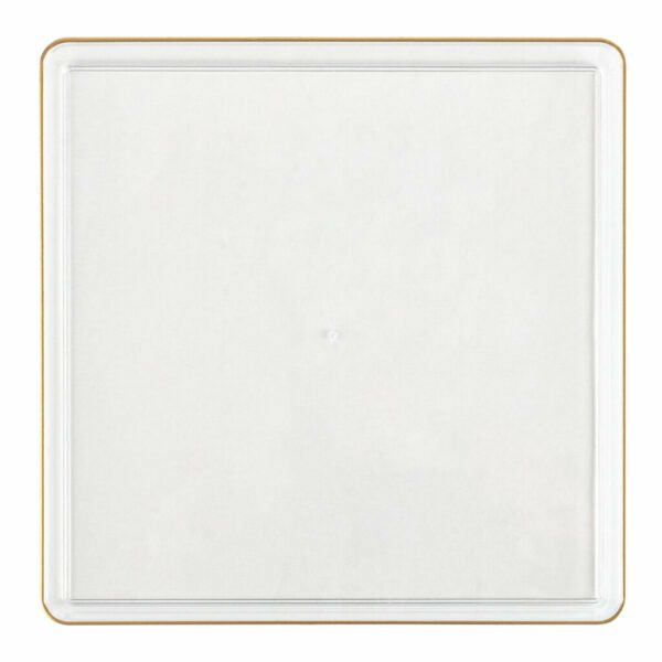 Value Sets | 13 Inch Clear And Gold Square Chargers (4 Count) – Square Edge Dinnerware Value Sets