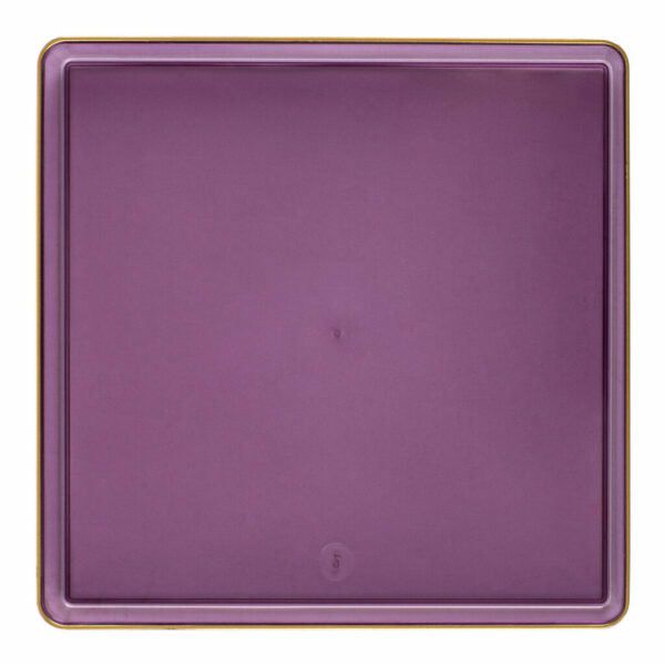 Value Sets | 13 Inch Purple Transparent And Gold Square Chargers (4 Count) – Square Edge Dinnerware Value Sets