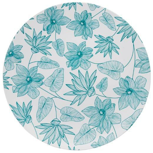 Plates | Blue And White Round Plastic Plates – Bella Dinnerware Plates