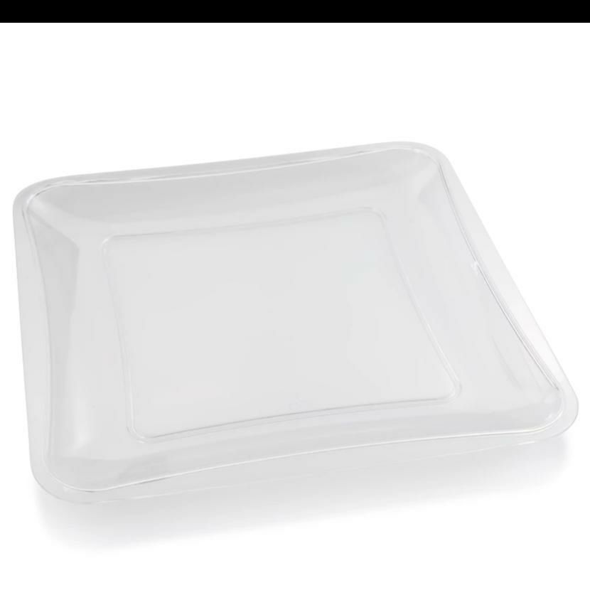 Serverware | 10 X 10 Inch Square Clear Plastic Serving Tray Dinnerware Serverware