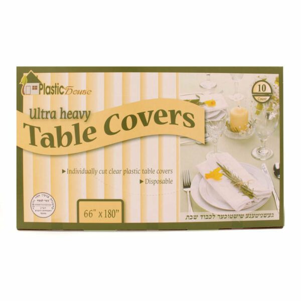 Table Covers | Clear Ultra Heavy Duty Tablecloths 66×180 – 10Ct Dinnerware Table Covers